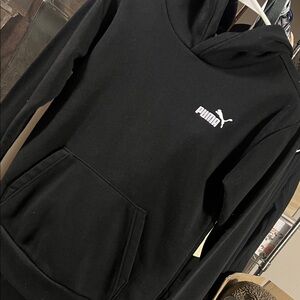 Puma Kids Black Hoodie with Logo